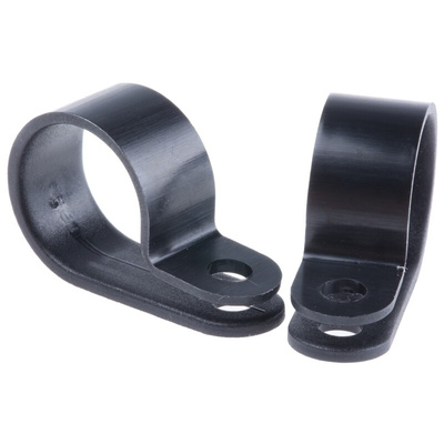 HellermannTyton 16mm Black, Polyamide P Clip
