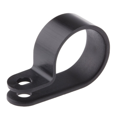 HellermannTyton 17.5mm Black, Polyamide P Clip