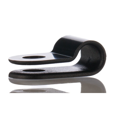 HellermannTyton 5mm Black, Polyamide P Clip