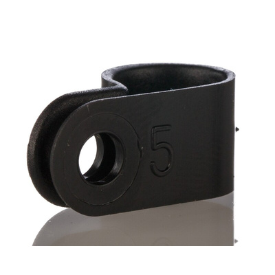 HellermannTyton 8mm Black, Polyamide P Clip