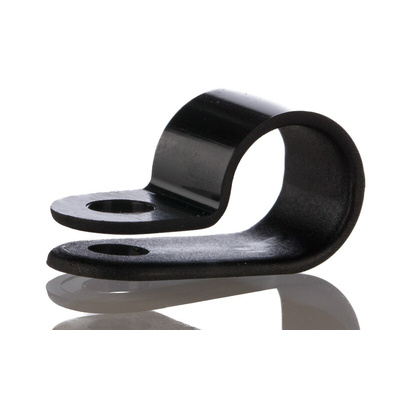 HellermannTyton 8mm Black, Polyamide P Clip