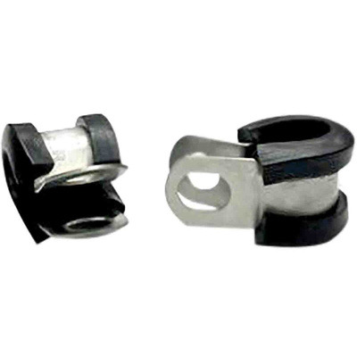 RS PRO 6mm Black, Stainless Steel P Clip