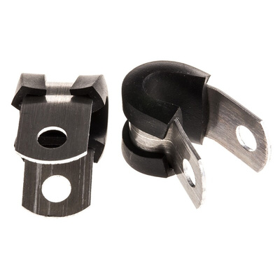 HellermannTyton 6.4mm Black, Natural, Aluminium P Clip