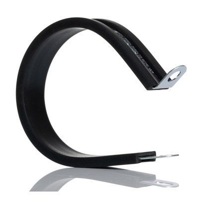 RS PRO 48mm Black, Mild Steel P Clip