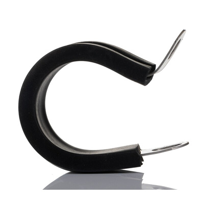 RS PRO 21mm Black, Stainless Steel 304 P Clip