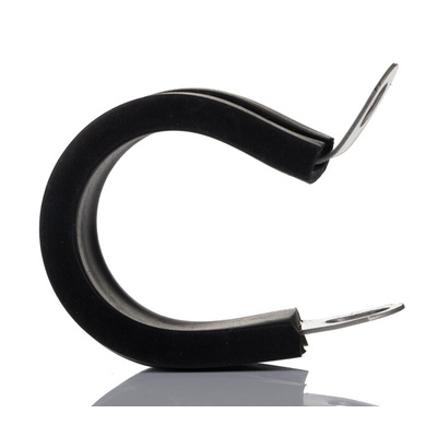 RS PRO 22mm Black, Stainless Steel 304 P Clip