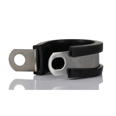 RS PRO 25mm Black, Stainless Steel 304 P Clip
