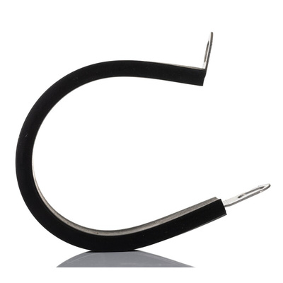 RS PRO 35mm Black, Stainless Steel 304 P Clip