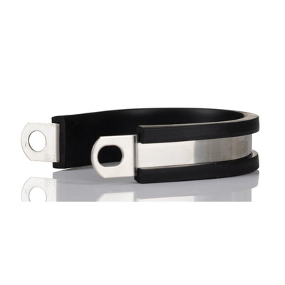 RS PRO 40mm Black, Stainless Steel 304 P Clip