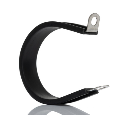 RS PRO 48mm Black, Stainless Steel 304 P Clip