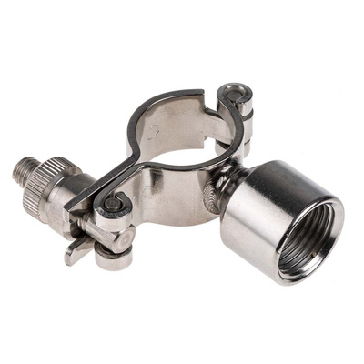 RS PRO Stainless Steel Silver Hinged Pipe Clamp, 1in