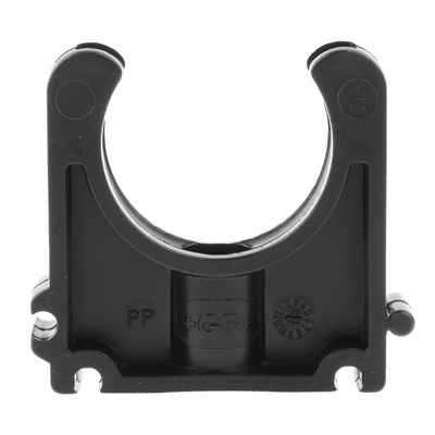 Georg Fischer PP Black Pipe Clamp, 0.63in x 2in x 1.42in, 0.24in