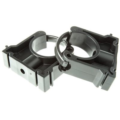 Georg Fischer PP Black Pipe Clamp, 0.87in x 2.68in x 1.73in, 0.28in