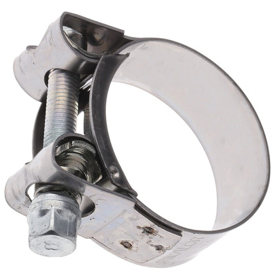 MIKALOR Stainless Steel, Zinc-Plated Steel (Bolt) Hex Screw Bolt Drive, 20mm Band Width, 40 → 43mm ID