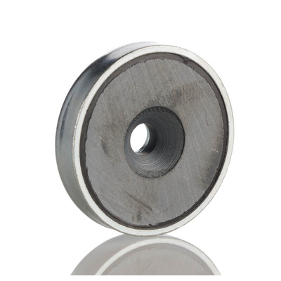 Eclipse Pot Magnet 80mm Hole Ferrite, 54kg Pull