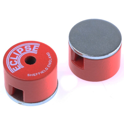 Eclipse Button Magnet 25.4mm Aluminium Alloy, 3.4kg Pull