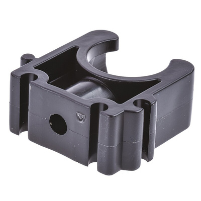 Georg Fischer PP Black Pipe Clamp, 0.63in x 1.42in x 1.06in, 0.24in