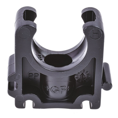 Georg Fischer PP Black Pipe Clamp, 0.63in x 1.42in x 1.06in, 0.24in