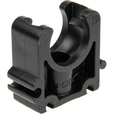 Georg Fischer PP Black Pipe Clamp, 0.98in x 3.54in x 2.52in, 0.35in