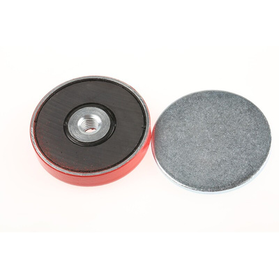 Eclipse Pot Magnet 50mm Threaded Hole M8 Ferrite, 15kg Pull