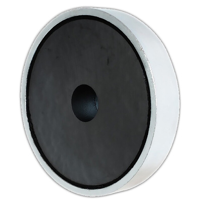 Eclipse Pot Magnet 50mm Hole Ferrite, 18kg Pull