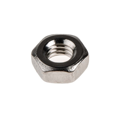 RS PRO, Plain Stainless Steel Hex Nut, DIN 934, M4