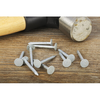 RS PRO Galvanised Nails; 25mm x 2.65mm; 500g Bag