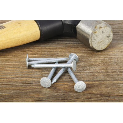 RS PRO Galvanised Nails; 40mm x 2.35mm; 500g Bag