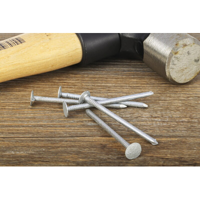 RS PRO Galvanised Nails; 50mm x 2.65mm; 500g Bag