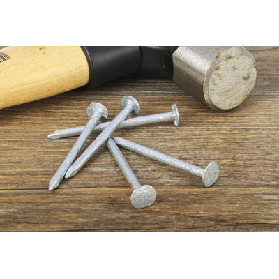 RS PRO Galvanised Nails; 50mm x 3.35mm; 500g Bag
