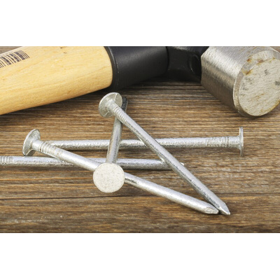 RS PRO Galvanised Nails; 75mm x 3.75mm; 500g Bag