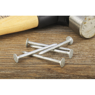 RS PRO Galvanised Nails; 50mm x 3mm; 500g Bag