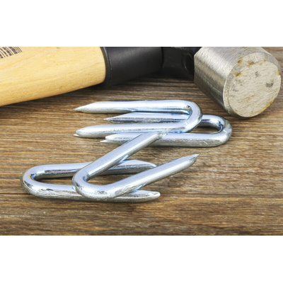 RS PRO Galvanised Netting Staples; 50mm x 5mm; 500g Bag