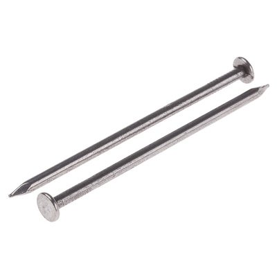 RS PRO Bright Steel Round Nails; 65mm x 2.65mm; 500g Bag