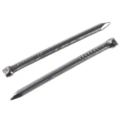 RS PRO Bright Steel Oval Nails; 40mm x 2.65mm; 500g Bag