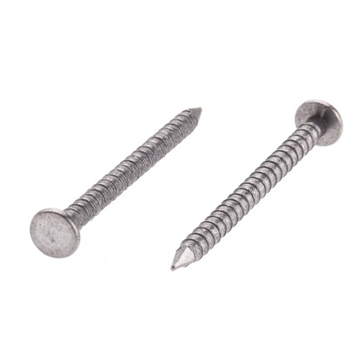RS PRO Bright Steel Ring Shank Nails; 40mm x 2.65mm; 500g Bag
