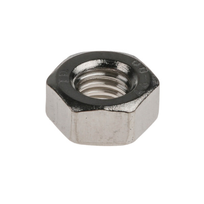 RS PRO, Plain Stainless Steel Hex Nut, DIN 934, M6