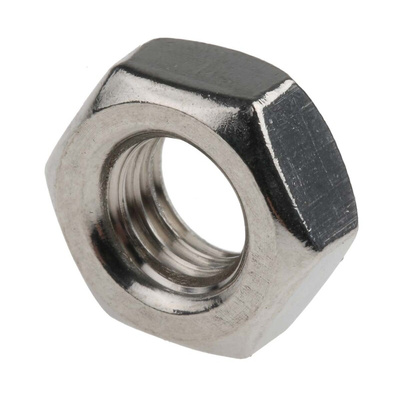 RS PRO, Plain Stainless Steel Hex Nut, DIN 934, M10