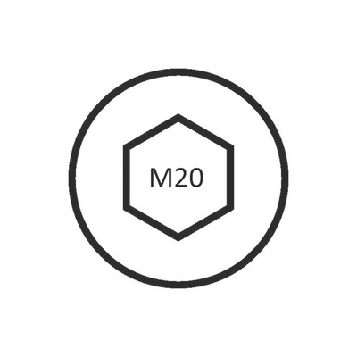 RS PRO Stainless Steel, Hex Nut, M20