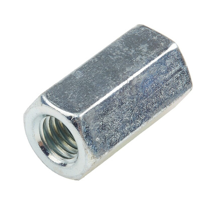 24mm Bright Zinc Plated Steel Coupling Nut, M8