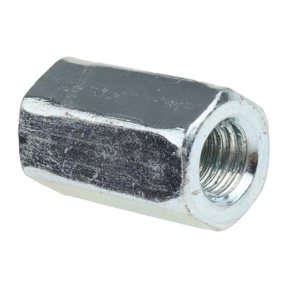 30mm Bright Zinc Plated Steel Coupling Nut, M10