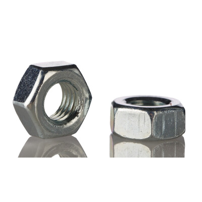 RS PRO, Bright Zinc Plated Steel Hex Nut, DIN 934, M16