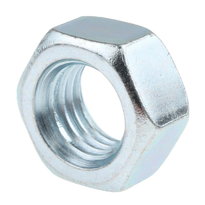 RS PRO, Bright Zinc Plated Steel Hex Nut, DIN 934, M20