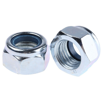 RS PRO, Bright Zinc Plated Steel Lock Nut, DIN 982, M20
