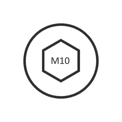 RS PRO, Plain Nylon Hex Nut, M10