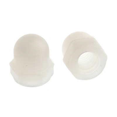 RS PRO, Plain Nylon Dome Nut, M3