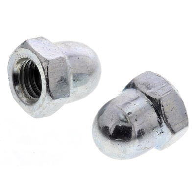 M5 Bright Zinc Plated Steel Dome Nut