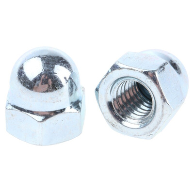 M8 Bright Zinc Plated Steel Dome Nut