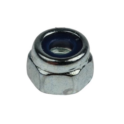 RS PRO, Bright Zinc Plated Steel Lock Nut, DIN 985, M4