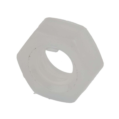 RS PRO, Plain Nylon Hex Nut, M4